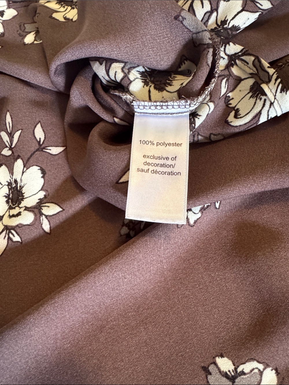 Maurices Brown Floral Scoop Neck Tunic - Picture 3 of 5